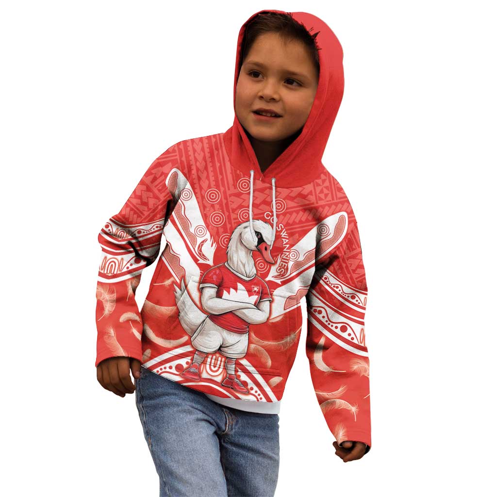 Personalised Swans Football Kid Hoodie 2024 Swannies Mascot Go Champions