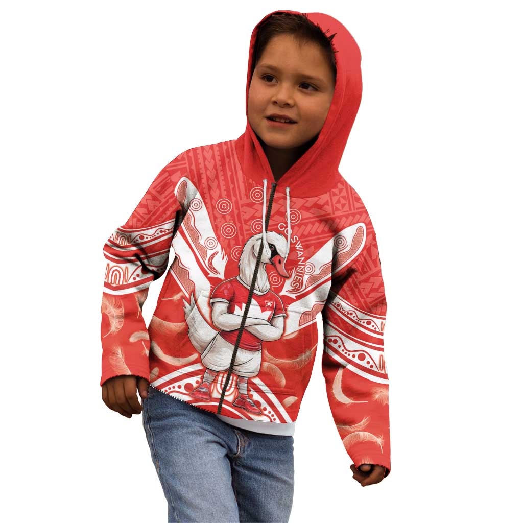 Personalised Swans Football Kid Hoodie 2024 Swannies Mascot Go Champions