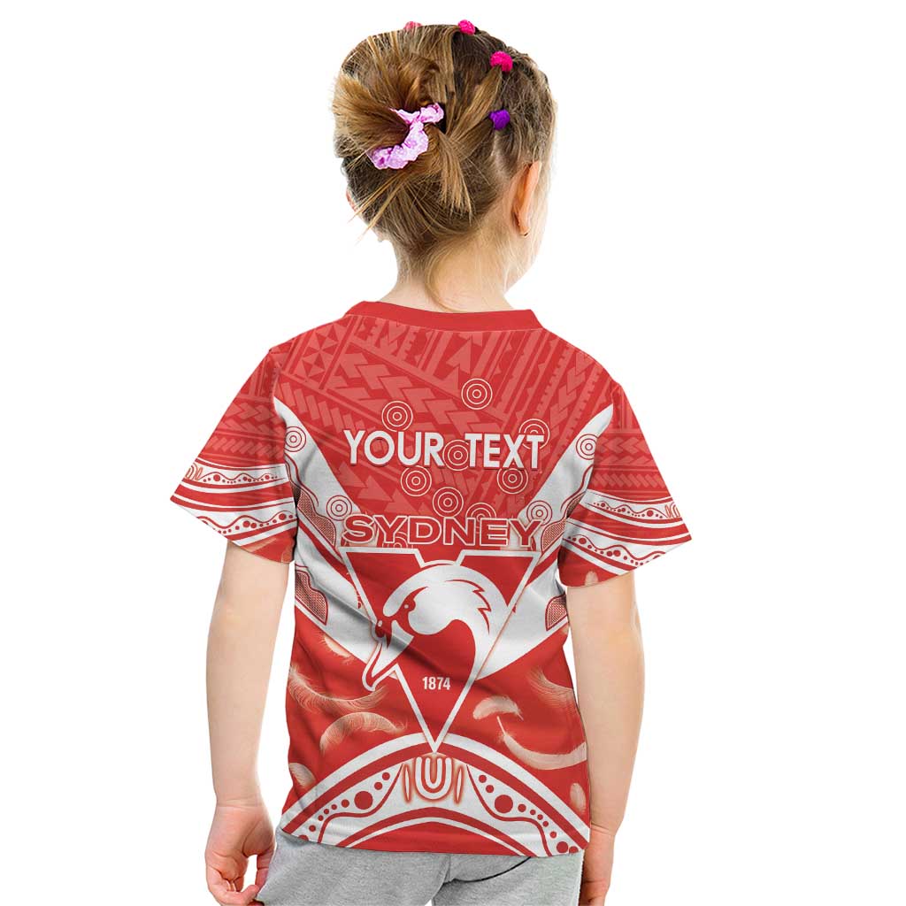 Personalised Swans Football Kid T Shirt 2024 Swannies Mascot Go Champions
