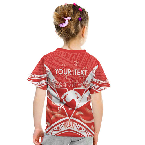 Personalised Swans Football Kid T Shirt 2024 Swannies Mascot Go Champions