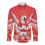 Personalised Swans Football Long Sleeve Button Shirt 2024 Swannies Mascot Go Champions