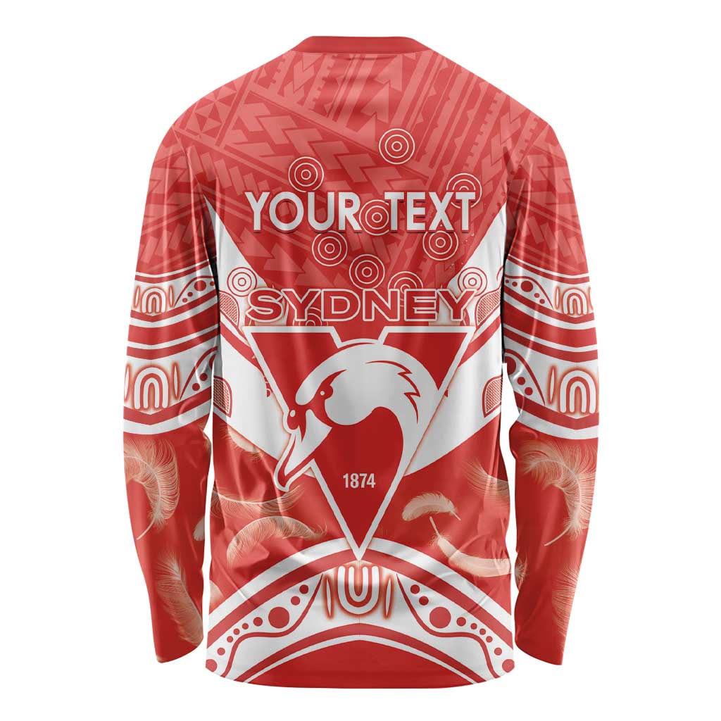 Personalised Swans Football Long Sleeve Shirt 2024 Swannies Mascot Go Champions