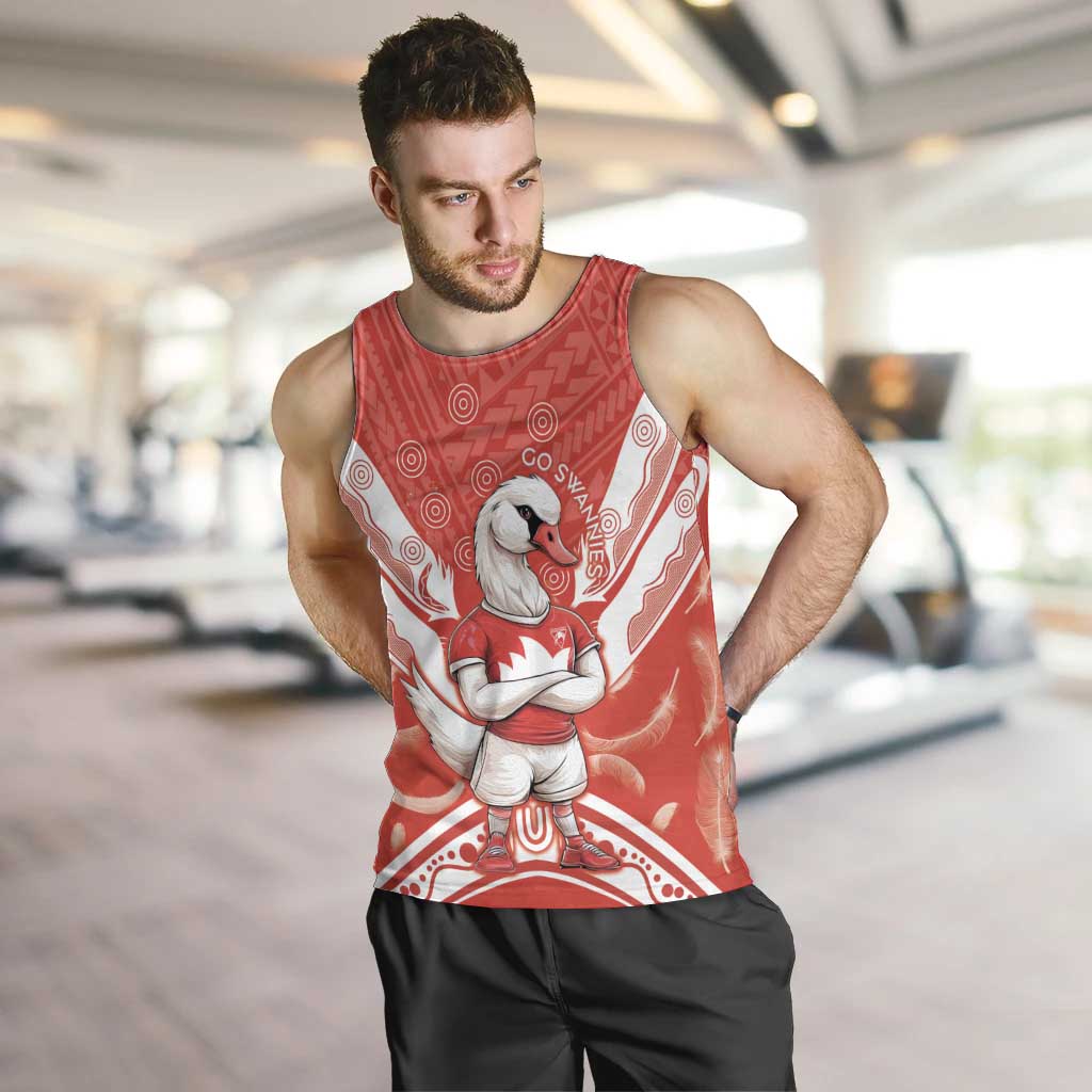 Personalised Swans Football Men Tank Top 2024 Swannies Mascot Go Champions