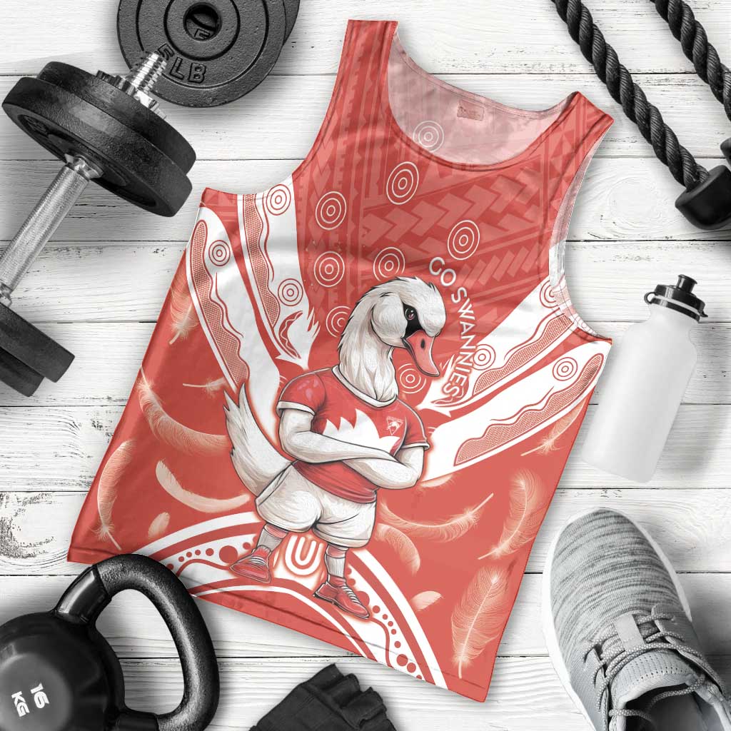 Personalised Swans Football Men Tank Top 2024 Swannies Mascot Go Champions