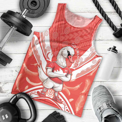 Personalised Swans Football Men Tank Top 2024 Swannies Mascot Go Champions