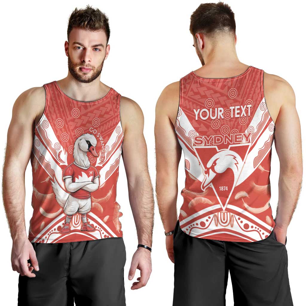 Personalised Swans Football Men Tank Top 2024 Swannies Mascot Go Champions