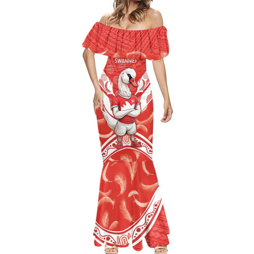 Personalised Swans Football Mermaid Dress 2024 Swannies Mascot Go Champions