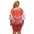 Personalised Swans Football Off Shoulder Short Dress 2024 Swannies Mascot Go Champions