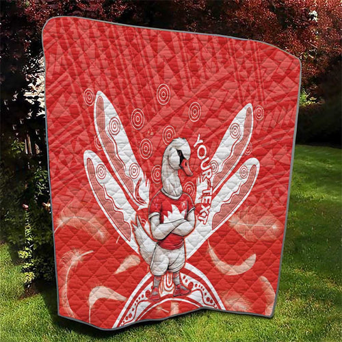 Personalised Swans Football Quilt 2024 Swannies Mascot Go Champions