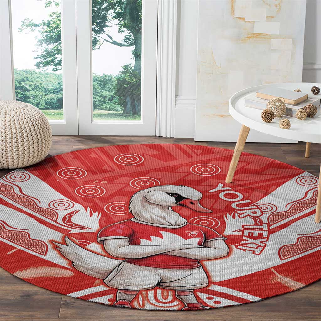Personalised Swans Football Round Carpet 2024 Swannies Mascot Go Champions