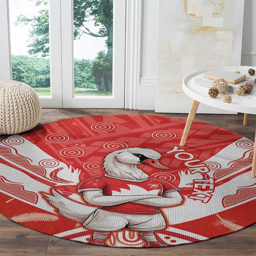 Personalised Swans Football Round Carpet 2024 Swannies Mascot Go Champions