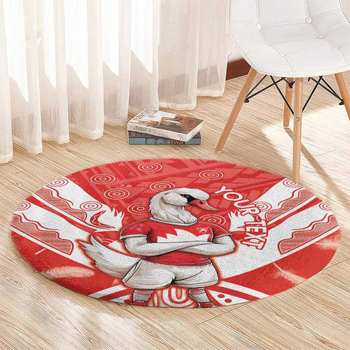 Personalised Swans Football Round Carpet 2024 Swannies Mascot Go Champions