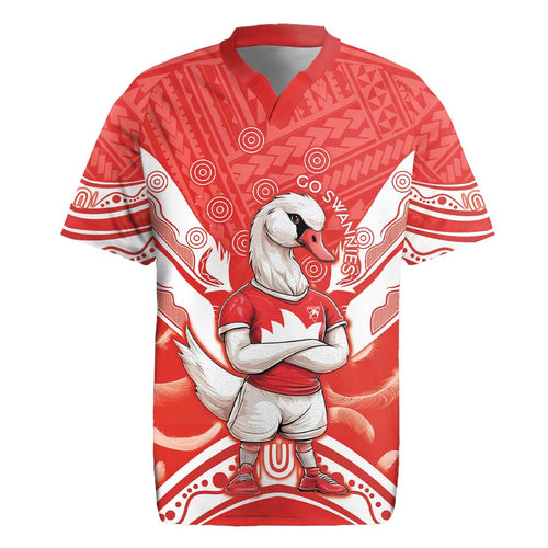 Personalised Swans Football Rugby Jersey 2024 Swannies Mascot Go Champions