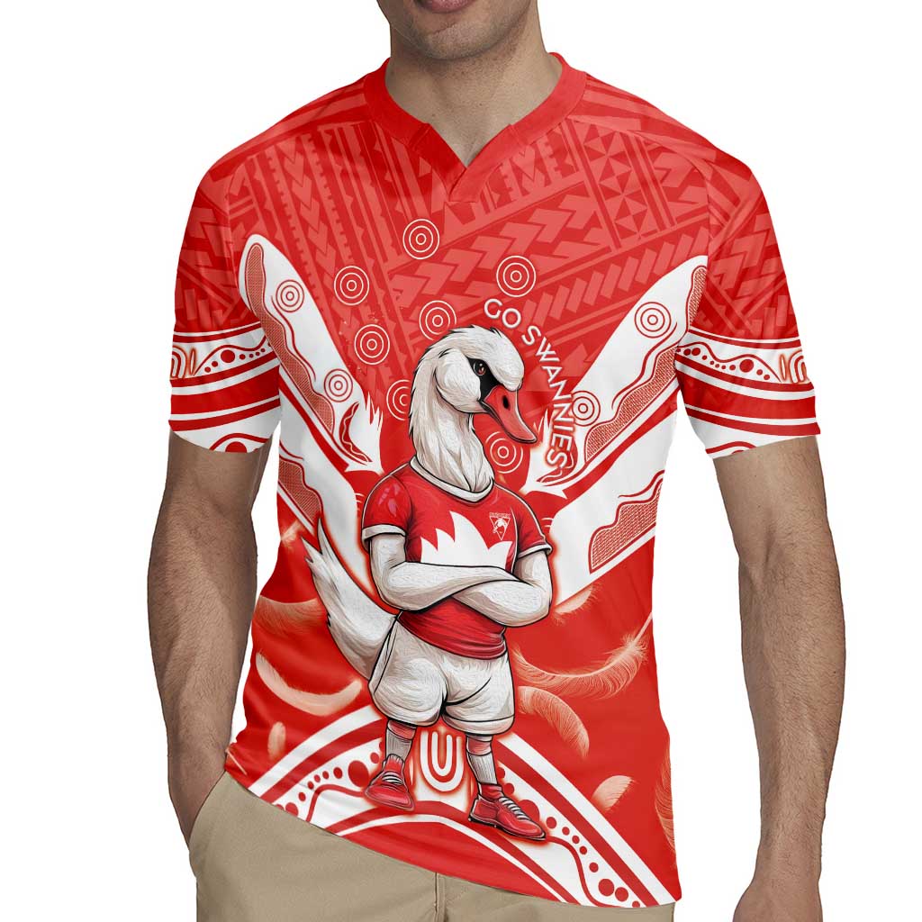 Personalised Swans Football Rugby Jersey 2024 Swannies Mascot Go Champions