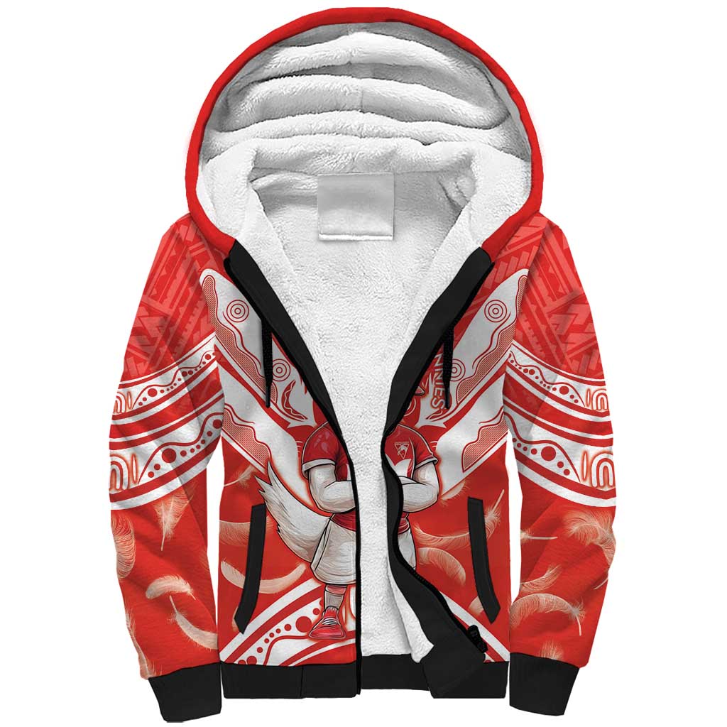 Personalised Swans Football Sherpa Hoodie 2024 Swannies Mascot Go Champions