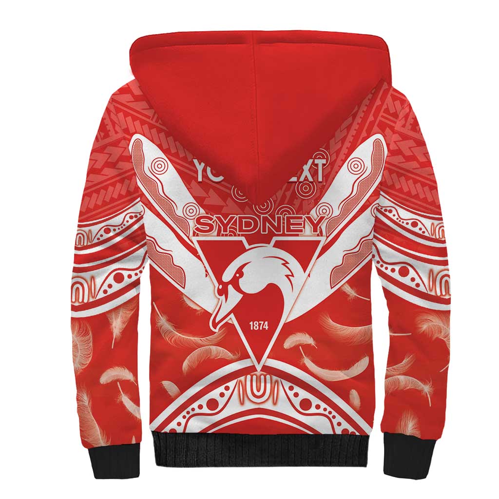 Personalised Swans Football Sherpa Hoodie 2024 Swannies Mascot Go Champions