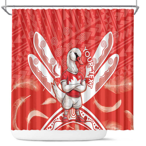 Personalised Swans Football Shower Curtain 2024 Swannies Mascot Go Champions