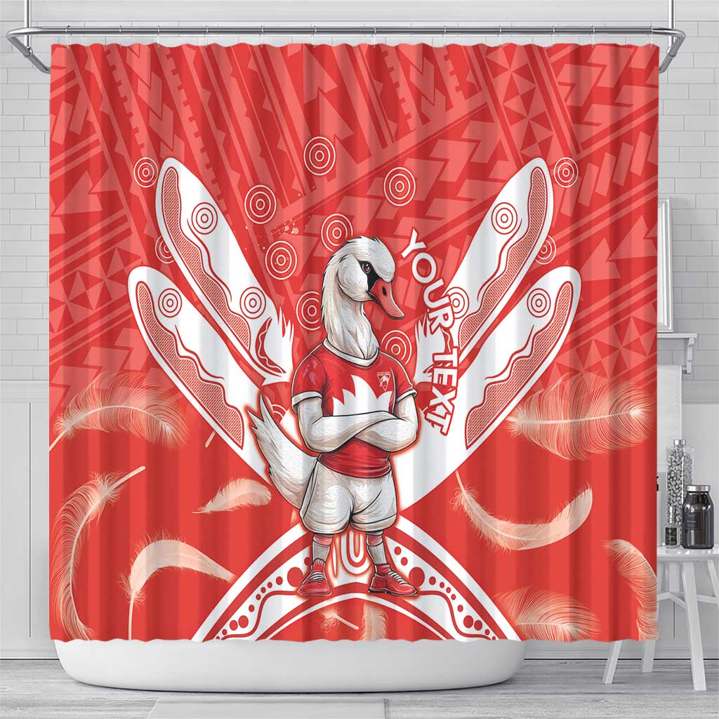 Personalised Swans Football Shower Curtain 2024 Swannies Mascot Go Champions