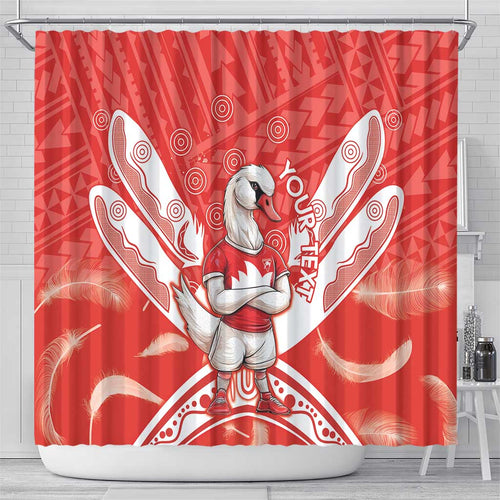 Personalised Swans Football Shower Curtain 2024 Swannies Mascot Go Champions