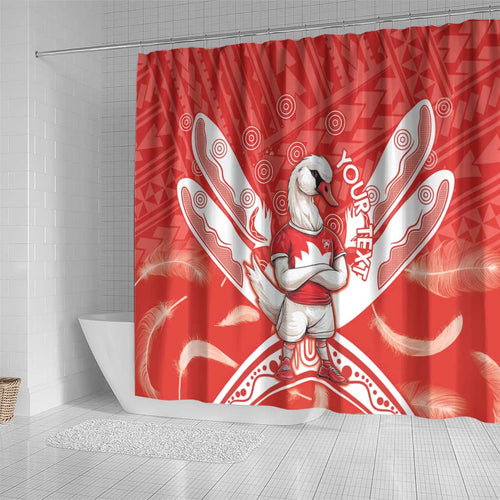 Personalised Swans Football Shower Curtain 2024 Swannies Mascot Go Champions