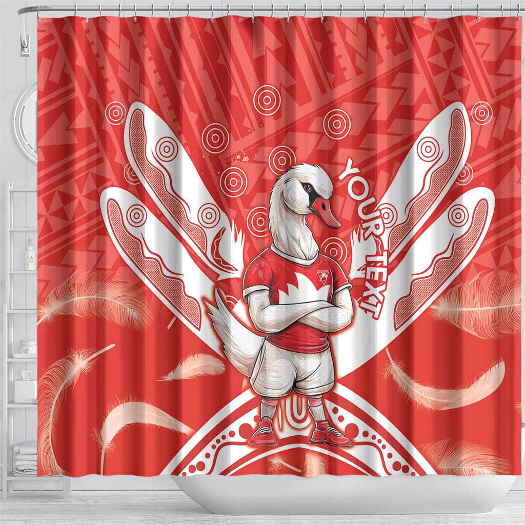 Personalised Swans Football Shower Curtain 2024 Swannies Mascot Go Champions