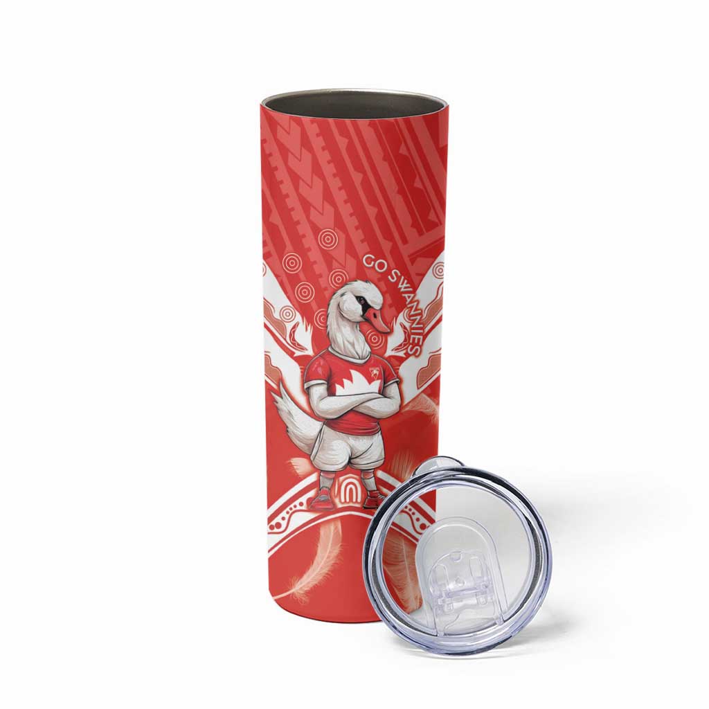 Personalised Swans Football Skinny Tumbler 2024 Swannies Mascot Go Champions