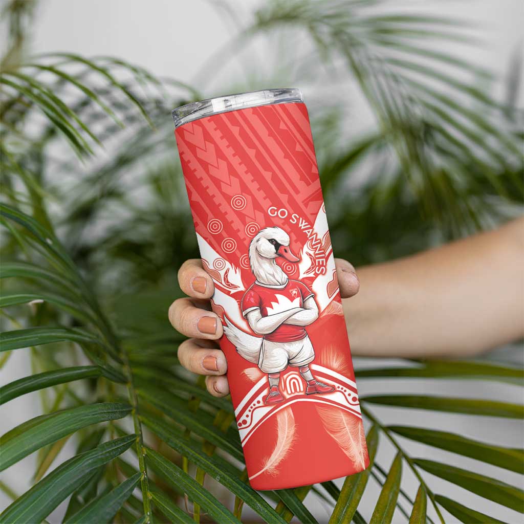 Personalised Swans Football Skinny Tumbler 2024 Swannies Mascot Go Champions