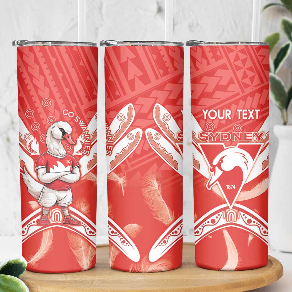 Personalised Swans Football Skinny Tumbler 2024 Swannies Mascot Go Champions