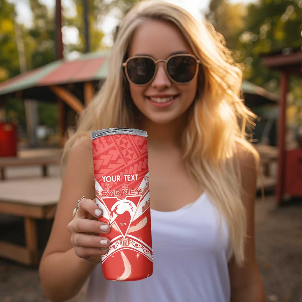 Personalised Swans Football Skinny Tumbler 2024 Swannies Mascot Go Champions
