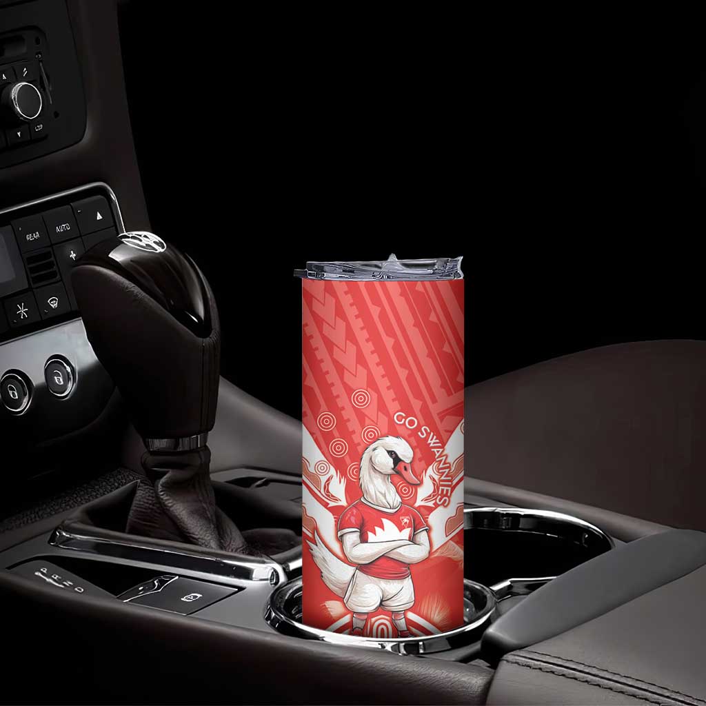 Personalised Swans Football Skinny Tumbler 2024 Swannies Mascot Go Champions