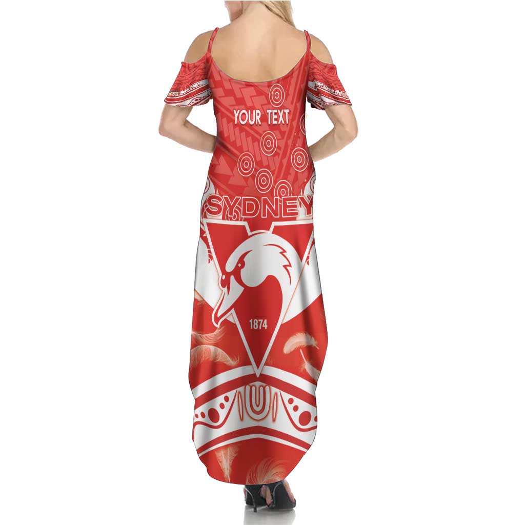 Personalised Swans Football Summer Maxi Dress 2024 Swannies Mascot Go Champions