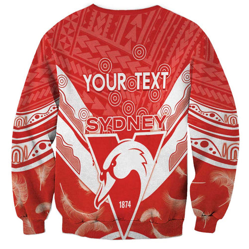 Personalised Swans Football Sweatshirt 2024 Swannies Mascot Go Champions