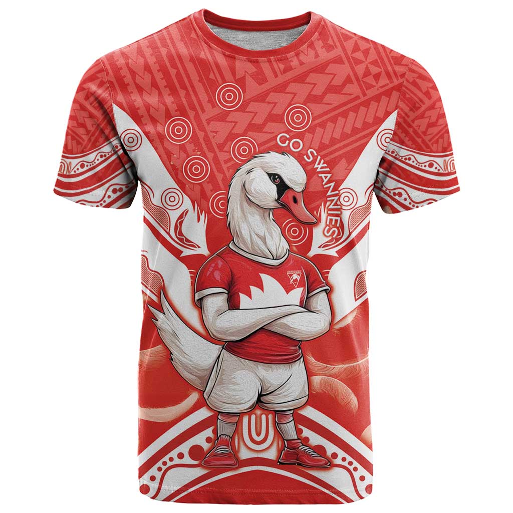 Personalised Swans Football T Shirt 2024 Swannies Mascot Go Champions