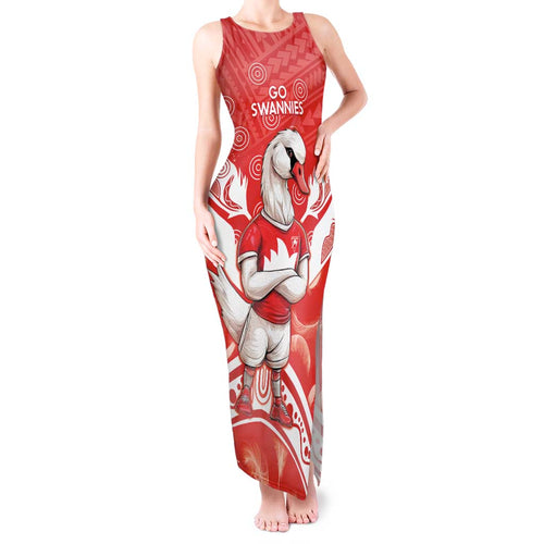 Personalised Swans Football Tank Maxi Dress 2024 Swannies Mascot Go Champions
