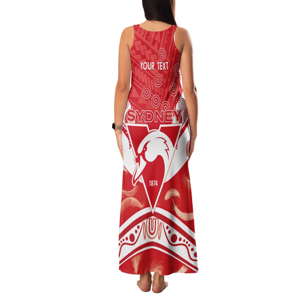 Personalised Swans Football Tank Maxi Dress 2024 Swannies Mascot Go Champions