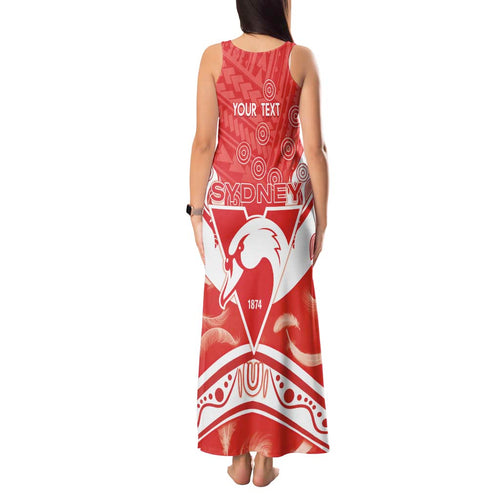 Personalised Swans Football Tank Maxi Dress 2024 Swannies Mascot Go Champions