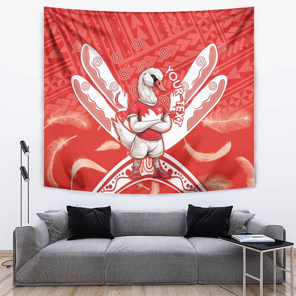 Personalised Swans Football Tapestry 2024 Swannies Mascot Go Champions