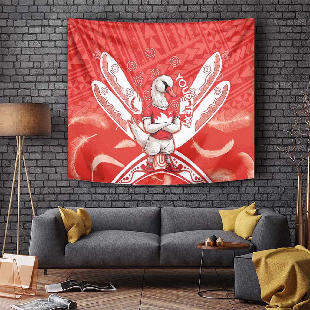 Personalised Swans Football Tapestry 2024 Swannies Mascot Go Champions