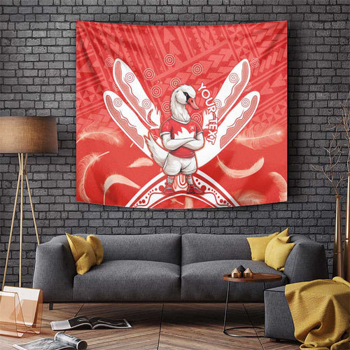 Personalised Swans Football Tapestry 2024 Swannies Mascot Go Champions