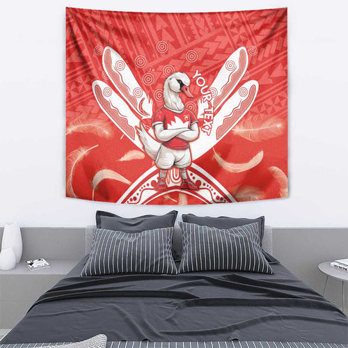 Personalised Swans Football Tapestry 2024 Swannies Mascot Go Champions