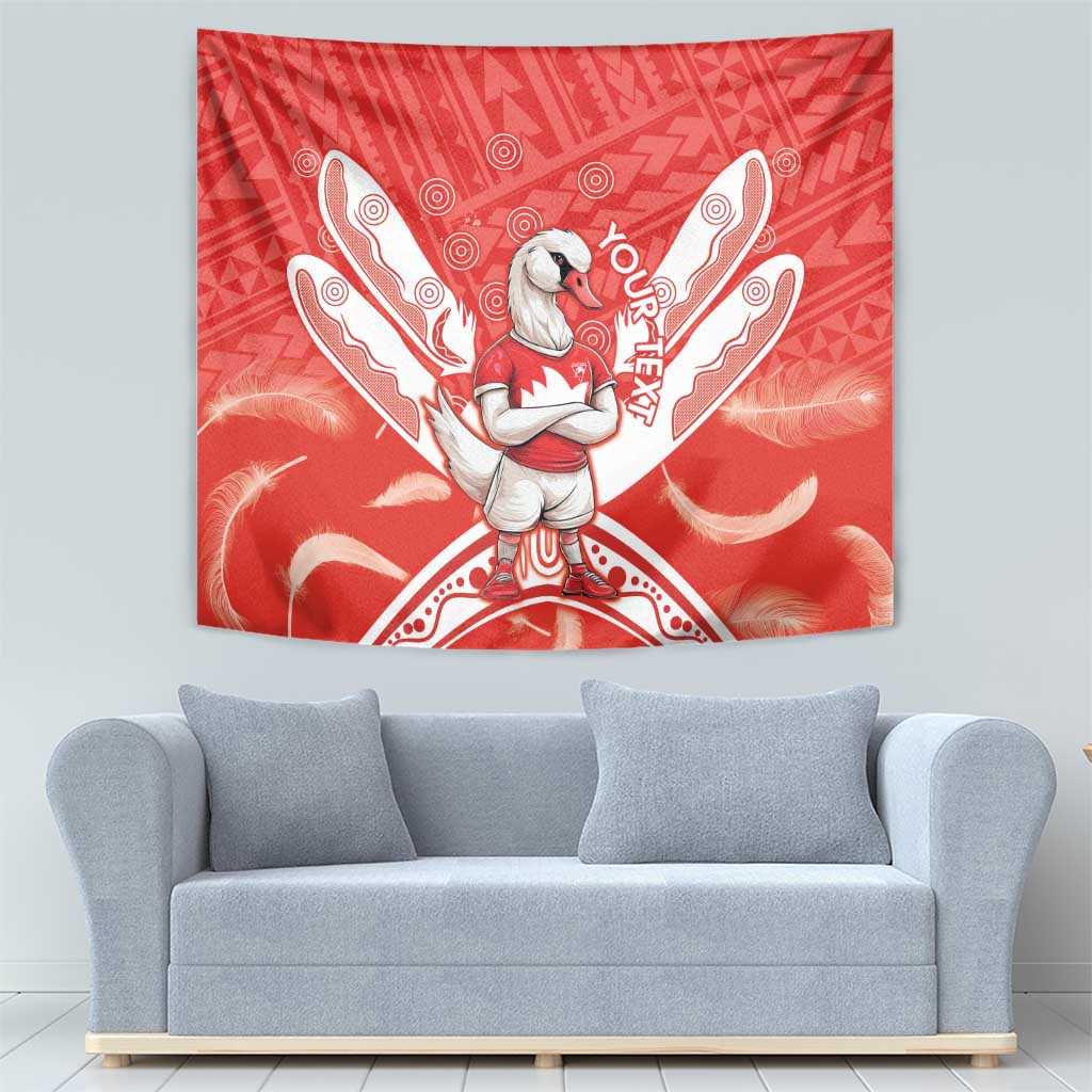Personalised Swans Football Tapestry 2024 Swannies Mascot Go Champions