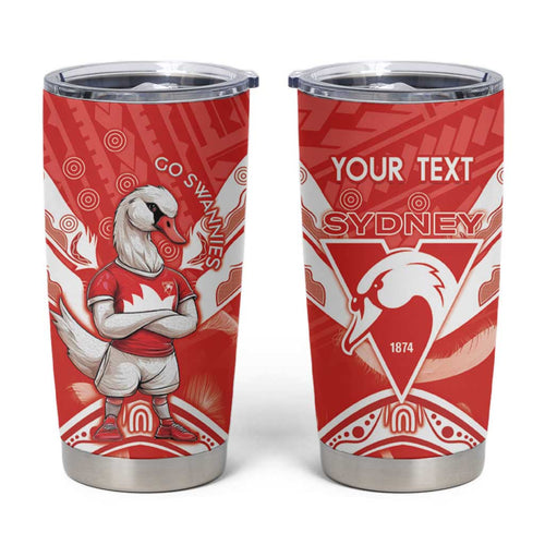 Personalised Swans Football Tumbler Cup 2024 Swannies Mascot Go Champions