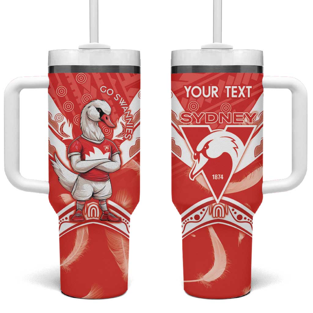 Personalised Swans Football Tumbler With Handle 2024 Swannies Mascot Go Champions