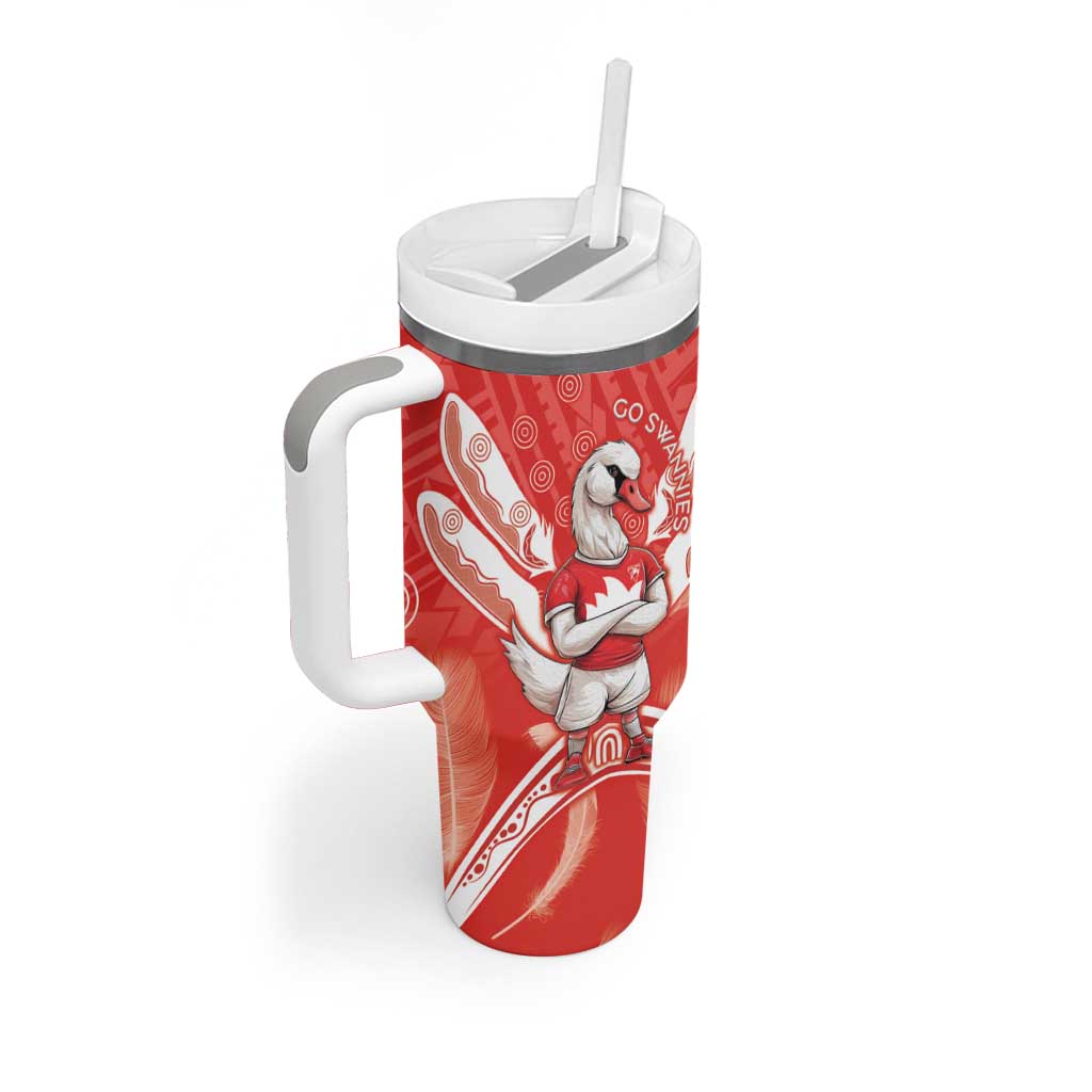 Personalised Swans Football Tumbler With Handle 2024 Swannies Mascot Go Champions
