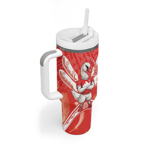 Personalised Swans Football Tumbler With Handle 2024 Swannies Mascot Go Champions