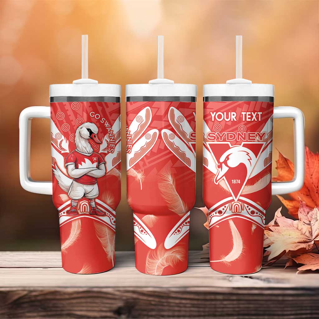 Personalised Swans Football Tumbler With Handle 2024 Swannies Mascot Go Champions