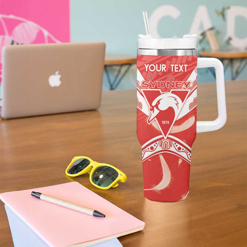 Personalised Swans Football Tumbler With Handle 2024 Swannies Mascot Go Champions