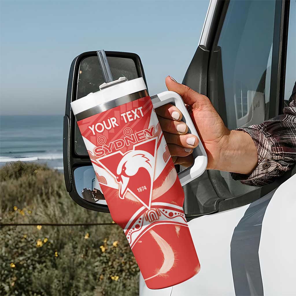 Personalised Swans Football Tumbler With Handle 2024 Swannies Mascot Go Champions