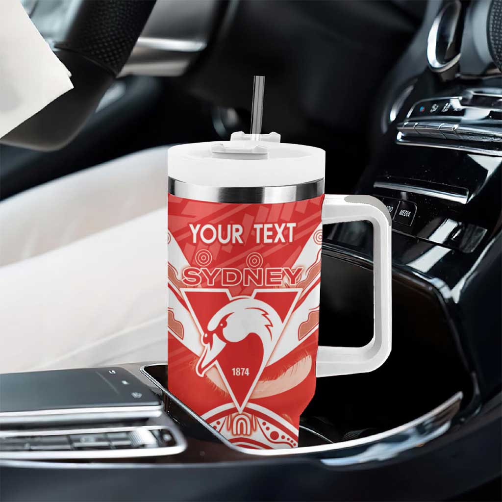 Personalised Swans Football Tumbler With Handle 2024 Swannies Mascot Go Champions