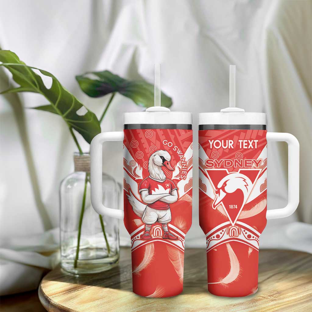 Personalised Swans Football Tumbler With Handle 2024 Swannies Mascot Go Champions